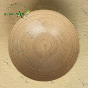 Bol en bambou Solace personnalisable fait à la main vaisselle écologique classique OEM pour salade soupe nouilles - Product Image 2
