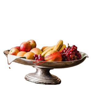 Nouveau grand bol de forme ronde en métal argenté de luxe avec Base ronde, vendu au prix de gros - Product Image 1