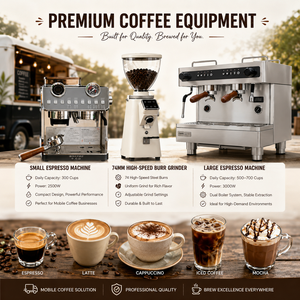 Mini Remolque <span class=keywords><strong>de</strong></span> Comida, Carrito <span class=keywords><strong>de</strong></span> Café Móvil, Cocina Exterior, Carrito Congelador Móvil con Cafetera y Refrigerador para Postres y Café - Product Image 5