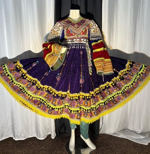 Robe kuchi vintage ethnique tribal, robe de soirée traditionnelle afghane/pakistanaise Kuchi Kochi 4013 - Product Image 6