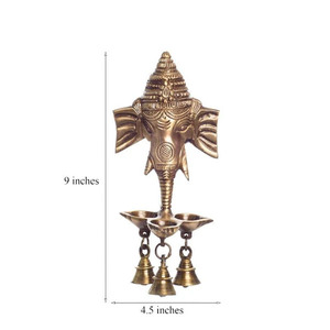 Diyas de elefante hechas a mano con campanas agregan encanto y prosperidad a su hogar Diyas de elefante tradicionales con campanas - Product Image 3