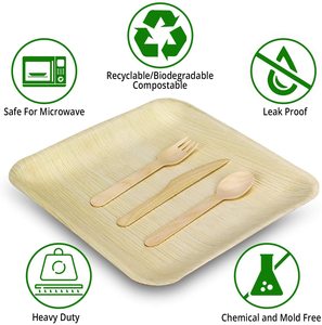 Plaques et plateaux en plastique et bambou de cuisine à domicile d'usine OEM TOP Grade Eco-Friendly Party utiliser différentes tailles quantité minimale de commande 100pcs - Product Image 5