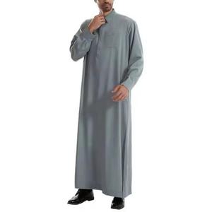 Hombres Thobe musulmán hombre vestido islámico con capucha oración hombres tela islámica vestido para hombres musulmán desgaste Guy Jubbah alta calidad - Product Image 4