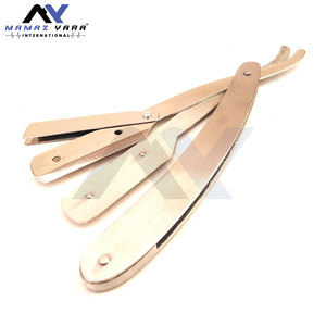 <b>Silver</b> Barber Straight Shaving Razors Swing Lock Professional Folding Straight Razor Grooming Fully Customized Barber Razors - Product Image 1