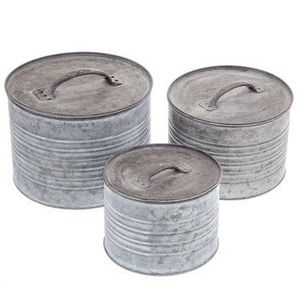 Galvanized Surface Finishing Design Metal Storage Container With <b>Lids</b> High Quality Kitchenware Grocery Container Food Safe - Product Image 4