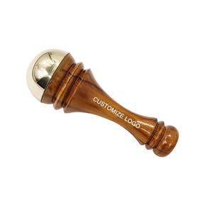 TCM Natural Brown Kansa <b>Wand</b> Facial Massager Hand Grip Design for Deep Relaxation Detoxification Manufactured by Natural <b>Glow</b> - Product Image 3