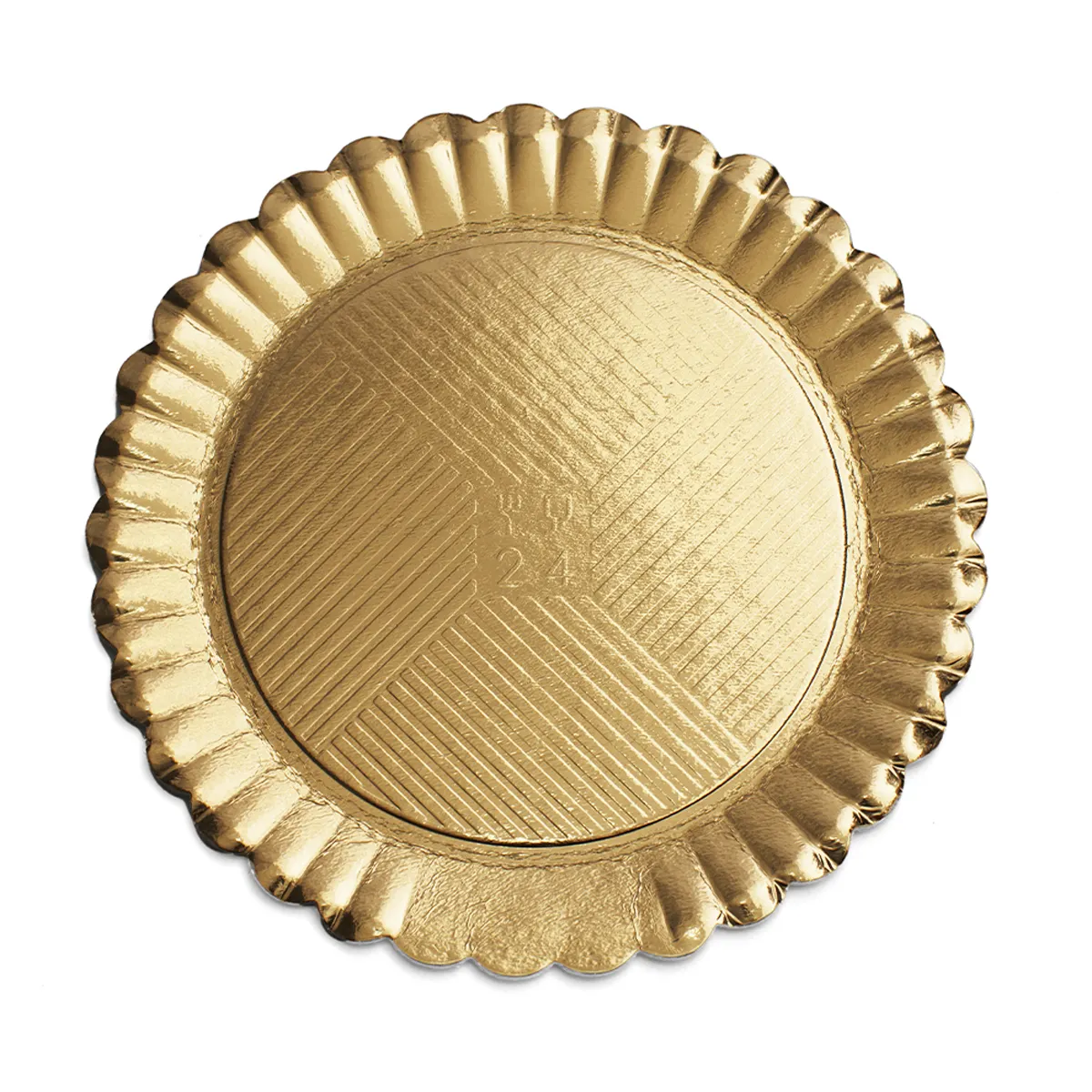 Elegant 24Cm Gouden Cakebord-Vakmanschap Van Gerecycled Papier-Verbeter Uw Taartpresentaties