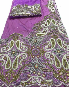 Vestidos de mujer de estilo africano hechos en India con diseños modernos de tela George somalí auténtica para exportación global - Product Image 4