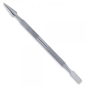 Pousse-cuticules en acier inoxydable. L'outil présente une conception durable à double extrémité qui combine deux fonctions essentielles de soin des ongles. - Product Image 4