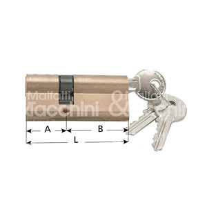 Cylindre de forme universelle en laiton satiné - Product Image 1