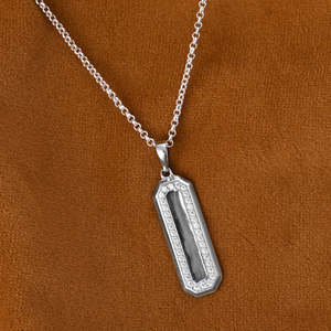 Compre Collares con Colgantes de Plata de Ley 925 para Hombres y Niños, Diseño Geométrico Moderno, Chapado en Rodio, Oro de 18k, Circonita, Diamantes, Perlas - Product Image 2