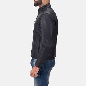 Chaqueta de Cuero Negra Mate para Hombre, Estilo Urbano, Transpirable e Impermeable, para Invierno, Venta al Por Mayor Directa de Fábrica 2026 - Product Image 4