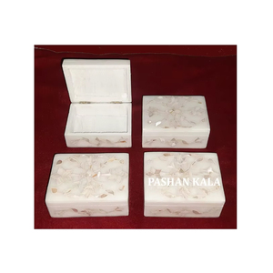 Best Quality And Unique <b>White</b> With Fine Finishing And Smooth Polished Rectangle Shape Mother Of Pearl Inlay Jewelry <b>Gift</b> <b>Boxes</b> - Product Image 1