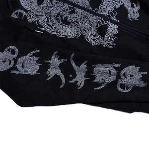 Dernier design, sweats à capuche 100% coton, brodés et ornés de strass, service OEM, vente en gros, coupe ample pour hommes, personnalisable - Product Image 4