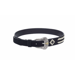 Cinturón NAVAJO de Cuero Vacuno Genuino, Estilo Vaquero con Hebilla de Aleación y Logotipo Personalizado, Longitud Ajustable para Damas y Caballeros - Product Image 3