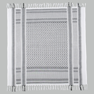 2024 venta al por mayor 100% algodón desierto Shemagh bufanda árabe chal patrón sólido Keffiyeh cuello cubierta cabeza envoltura etéreo chales étnicos - Product Image 3