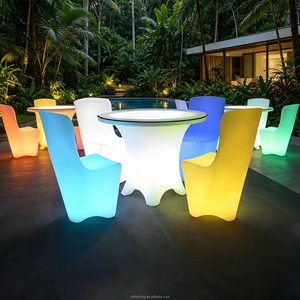 <span class=keywords><strong>Tavolo</strong></span> da Bar Moderno a LED con Illuminazione, Arredamento in <span class=keywords><strong>Plastica</strong></span> Impermeabile per Bar Domestici, Hotel e Centri Commerciali, Ideale per Feste e Noleggio - Product Image 6