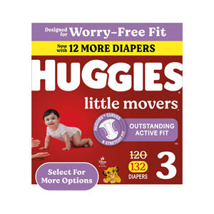 Ensemble de couches pour bébé HUGGIES: Huggies Little Movers Taille 4, 140ct & Natural Care Sensitive Baby Diaper, non parfumé - Product Image 4