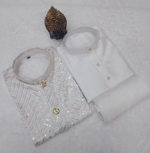 Pijama Kurta Seda Especial De Boda Con Seda Koti - Product Image 3