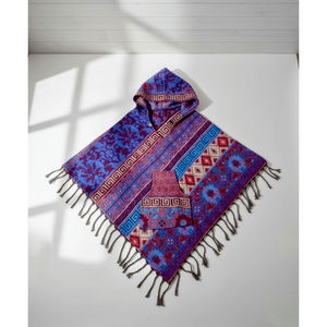 Ponchos à Capuche Géométriques Floraux en Gros, Châles d'Hiver Artisanaux – Fabricant et Exportateur - Product Image 1