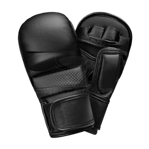 Guantes MMA de cuero original y cuero sintético Guantes MMA de cuero para artes marciales - Product Image 1