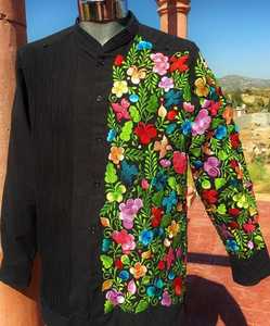 Camisa informal de Color sólido para hombre, camisa de trabajo con bolsillo, bordada - Product Image 1