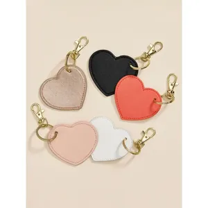 Boutique Personalized Leather <b>Keychain</b> in Heart Key Clip Design <b>Custom</b> Gadgets - Product Image 1