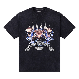 T-shirts pour hommes en coton 100% lavé, coupe ample, noir nuit, style vintage, streetwear décontracté, doux, respirant, pour un usage quotidien urbain - Product Image 2