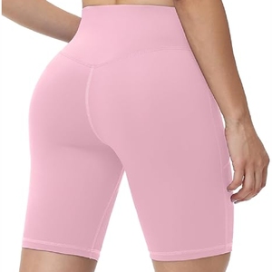 premium quality Best selling Women Yoga Shorts OEM <b>leggings</b>, Seamless, High Waist shorts <b>with</b> <b>pockets</b> - Product Image 5
