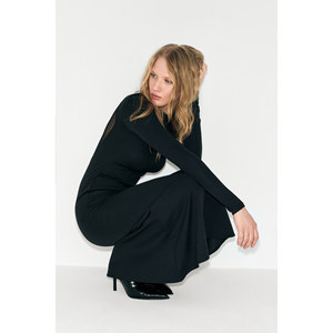 Robe pour femme GRIMELANGE NOCHE à col rond, dos en maille transparente, tissu extensible - Product Image 5