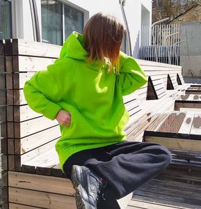 Sweat-shirt long ample à grande capuche pour hommes femmes Streetwear Vêtements Sweat à capuche vert vif, Sweat à capuche en coton vert surdimensionné - Product Image 1