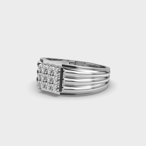 Bague de fiançailles et de mariage en argent sterling 925, tendance, sertie de diamants moissanite, pavé, pour couples, fête - Product Image 6