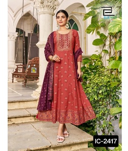 Costume Salwar indien pakistanais exclusif traditionnel pour femmes robe de style Anarkali pour femmes indiennes au prix le plus bas Kurtis - Product Image 1