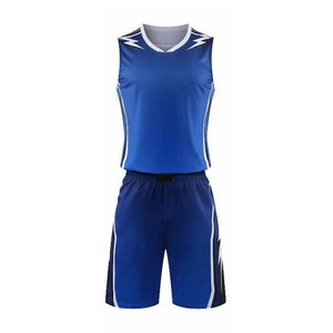 Ensemble de maillots de basket-ball personnalisés en polyester/coton imprimés par transfert thermique, bleu et jaune, lettres, évacuation de l'humidité, unisexe, adulte, athlétique - Product Image 5