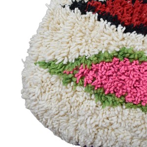 Puf Marroquí Bohemio Hecho a Mano, Cojín Otomano de Algodón, Alfombra con Diseño Floral Geométrico Abstracto, Asiento de Piso, para Bodas, Día de la Madre, Hogar - Product Image 4