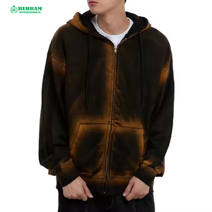 Sweat à capuche unisexe en molleton zippé de qualité supérieure, respirant, séchage rapide, longueur standard, coton épais, hiver - Product Image 2