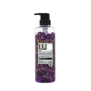 Luxs沐浴露诱人的兰花香味530克瓶有助于使皮肤柔软明亮