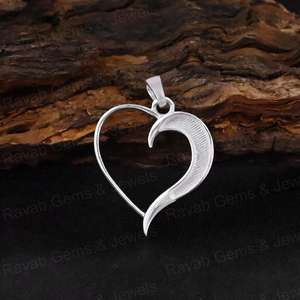 Colgante de Plata de Ley 925 de la Mejor Calidad, Chapado en Oro de 22K, con Bisel en Forma de Corazón de 20mm, Semimontado para Resina o Cenizas - Product Image 3