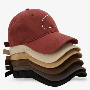 Gorra de béisbol sin estructura de 6 paneles de algodón 100% de alta calidad, nuevo diseño, sombrero Vintage para papá con logotipo bordado 3D personalizado - Product Image 4
