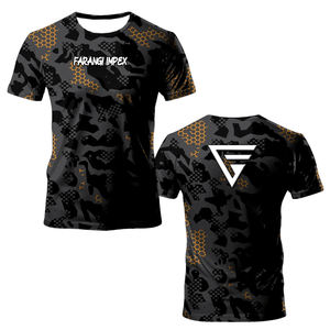 Camiseta de pesca de media manga personalizada etiqueta privada sublimada transpirable secado rápido rendimiento UV poliéster de talla grande pesca de lubina - Product Image 5