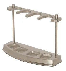 Porte-brosse à dents mural chromé avec support noir et doux au toucher pour la salle de bain ou la maison - Product Image 5