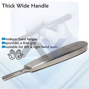 Manches de scalpel en acier inoxydable de qualité supérieure # 8 lames de scalpel à manivelle, meilleure qualité, manche BP, podologie - Product Image 2