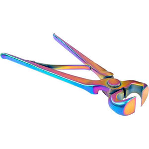 Coupe-ongles pour maréchal-ferrant de 2 pouces, revêtement plasma arc-en-ciel, ressort préchargé, coupe-ongles pour maréchal-ferrant, outils forgés à froid - Product Image 4