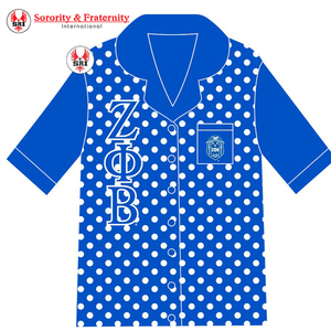 Zeta Phi Beta Sorority Embroidery <b>Women</b> Satin <b>Silk</b> <b>Pajama</b> set | ZBP Sorority Embroidered Polyester <b>Women</b> Set Ladies Pyjamas set - Product Image 4