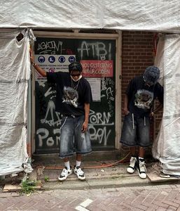 เสื้อยืดผ้าฝ้าย250gsm เฮฟวี่เวทไซส์ใหญ่พิเศษพิมพ์ลายกราฟิกแนวสตรีทแวร์สไตล์โอเวอร์ไซส์พลัสไซส์เพื่อความสบาย - Product Image 3