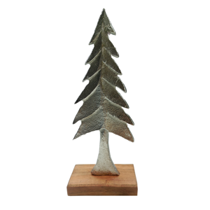 Adorno de mesa Árbol decorativo de Navidad con base de madera Adornos de decoración de habitación estética moderna - Product Image 5