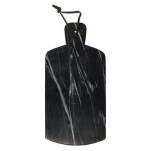 Tabla de servir de mármol negro marino, duradera, personalizada, tabla de cortar con mango de cocina - Product Image 1