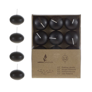 CGA077-BK - 1.5 <b>Floating</b> <b>Candles</b> - Black - Product Image 1