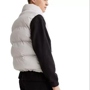OEM High Quality Men's Winter Vest Custom Logo Sleeveless Bubble Puffer Jacket Canvas <b>Waistcoat</b> with Windproof Feature - Product Image 4