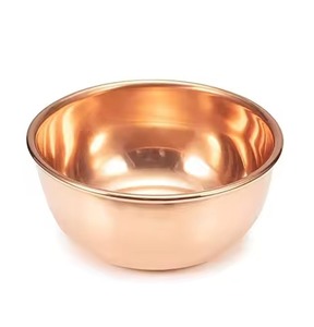 ชามเสิร์ฟอาหารทองแดง ชามตอกลาย ชามผลไม้ลายตอก สำหรับวางบนโต๊ะ - Product Image 6